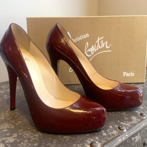 Christian Louboutin Shoes - Louboutin Patent Red Rolando Hidden Platform Pump